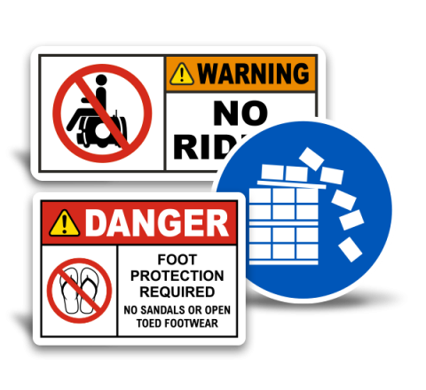 Warning stickers